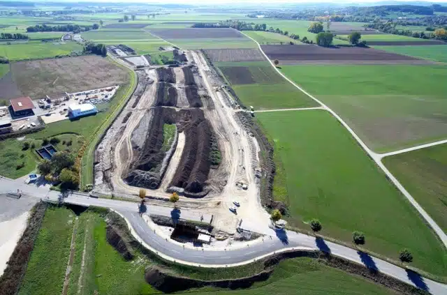 Neuerschließung Industriegebiet Berg-Ehrlos aus der Vogel-Perspektive