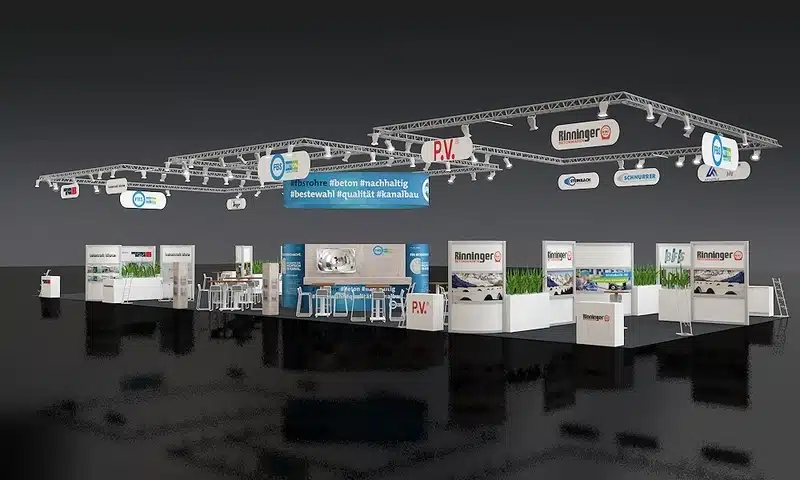 FBS-Gemeinschaftsstand vom 7. bis 11. September 2020 in Halle B2 317/416 auf der IFAT in München (Standkonzept)