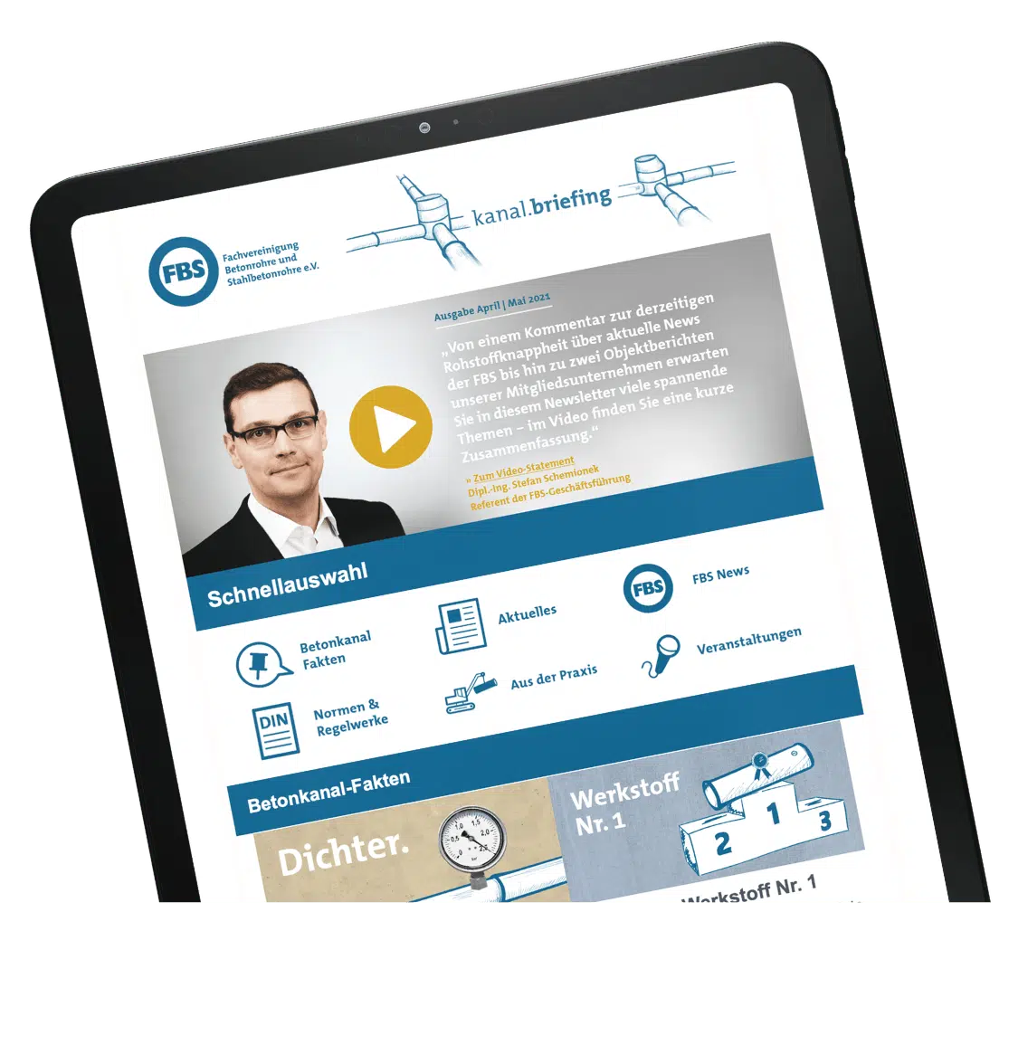 Beispielgrafik eines FBS Newsletters