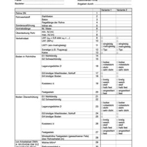 Angaben für die statische Berechnung von Stahlbetonvortriebsrohren
